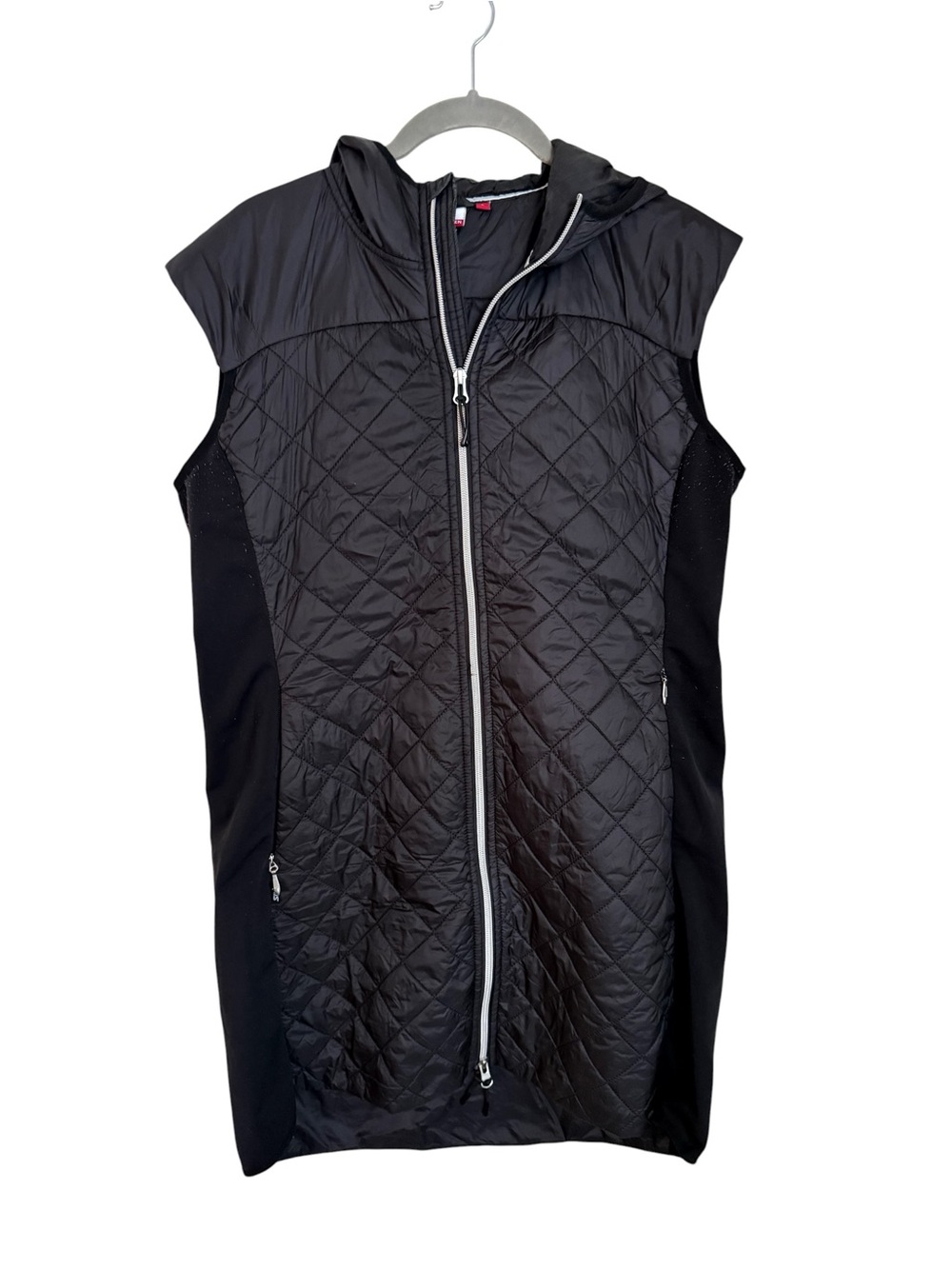 Swix Women's Black Quilted Hooded Vest size L
